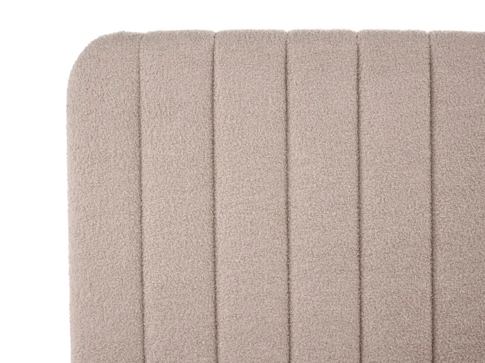 Bett mit Stauraum LUNAN Bouclé Beige 180 x 200 cm_1048470