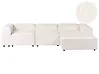 Modul Ecksofa 4-Sitzer ARDAL Bouclé Cremeweiß linksseitig