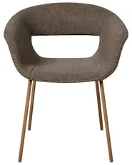 Esszimmerstuhl 2er Set ELMA Bouclé Taupe_1029046