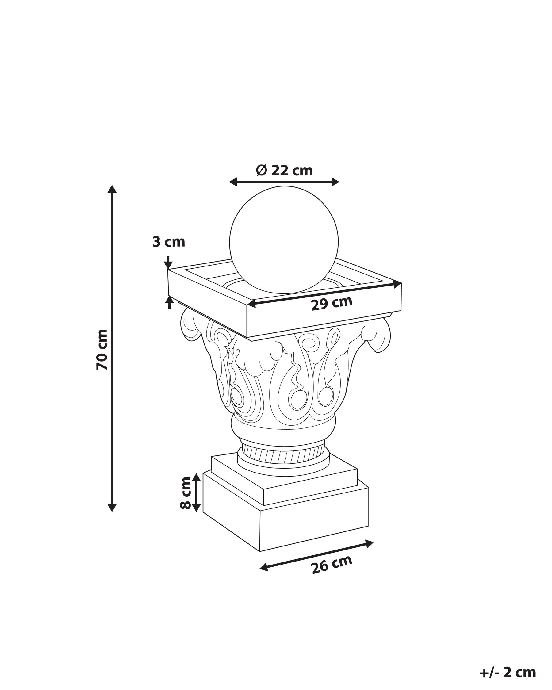 Garden Water Feature VELINO Beige_984322