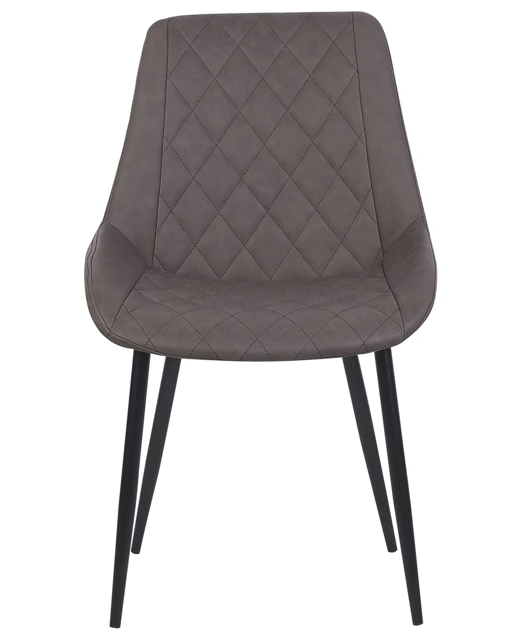 Esszimmerstuhl 2er Set MARIBEL Kunstleder Dunkelbraun_716430