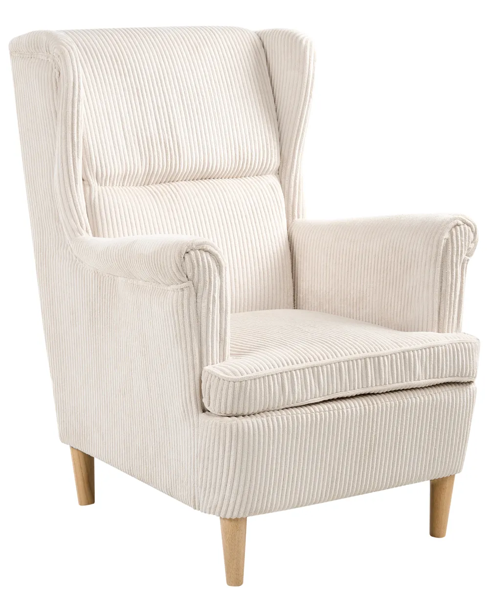 Wingback Chair ABSON Corduroy Light Beige_1027807