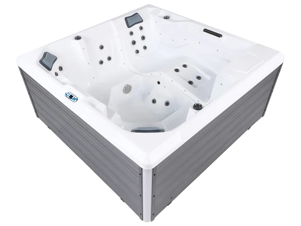 Outdoor Whirlwanne mit LED OZOGOCHE Grau