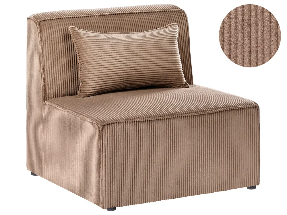 Sesselmodul LEMVIG Cord Dunkelbeige
