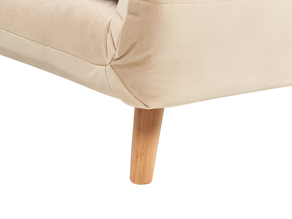 1-Sitzer Schlafsofa SETTEN Samtstoff Beige_874985