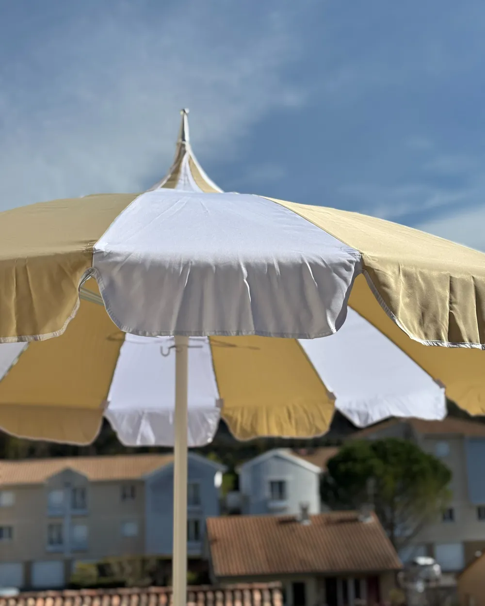 Marktschirm 245 cm MINOA Weiß / Beige_977959