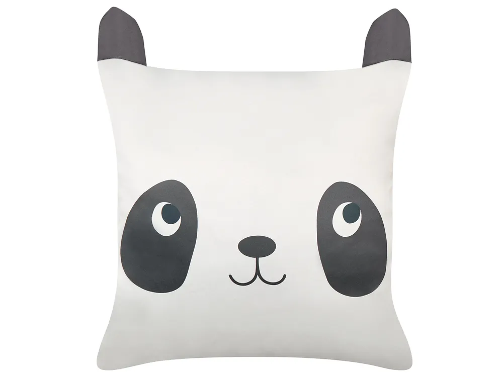 Dekokissen 2er Set PANDAPAW Baumwolle 45 x 45 cm Weiß_911956