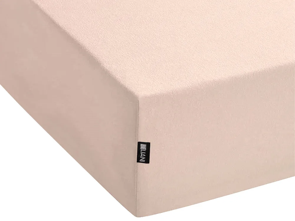Spannbettlaken HOFUF 140 x 200 cm Baumwolle Beige_815881