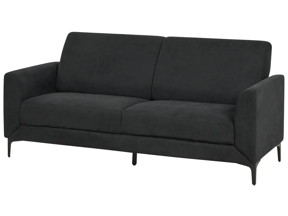 Sofa 3 Seater FENES Fabric Black_897884