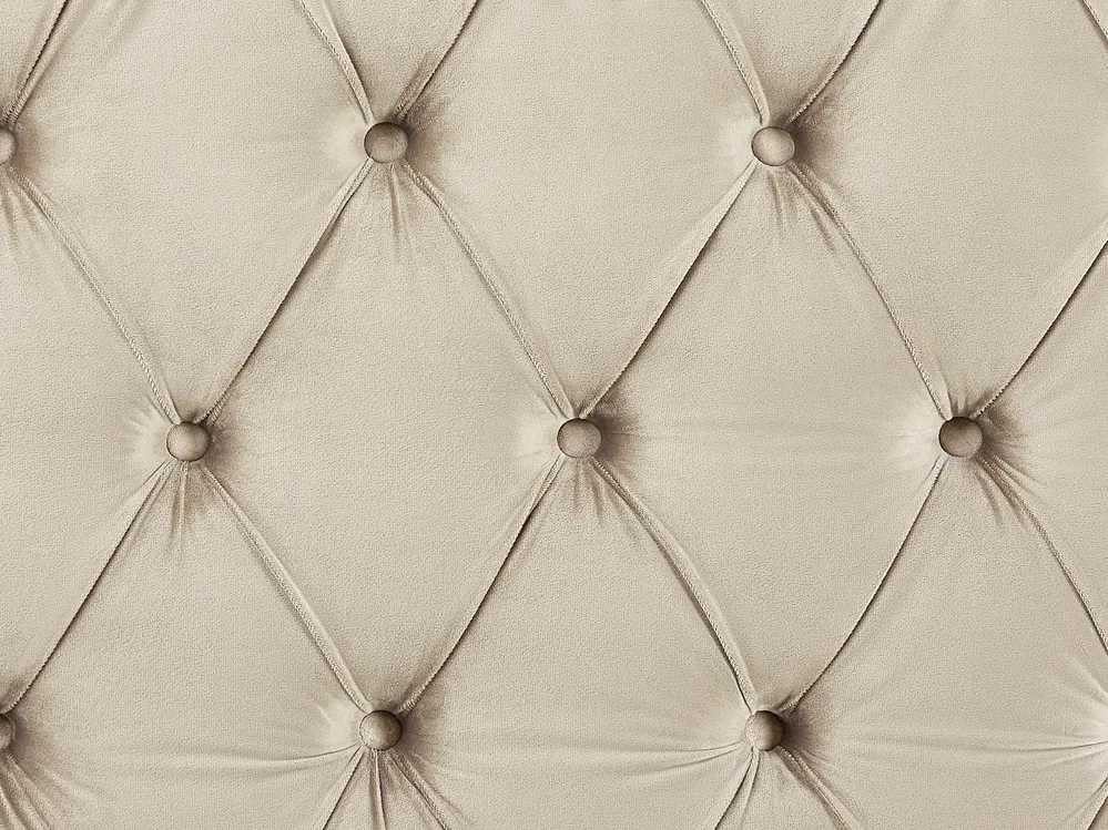 Bett mit Lattenrost Samtstoff AYETTE 160 x 200 cm Beige_832232