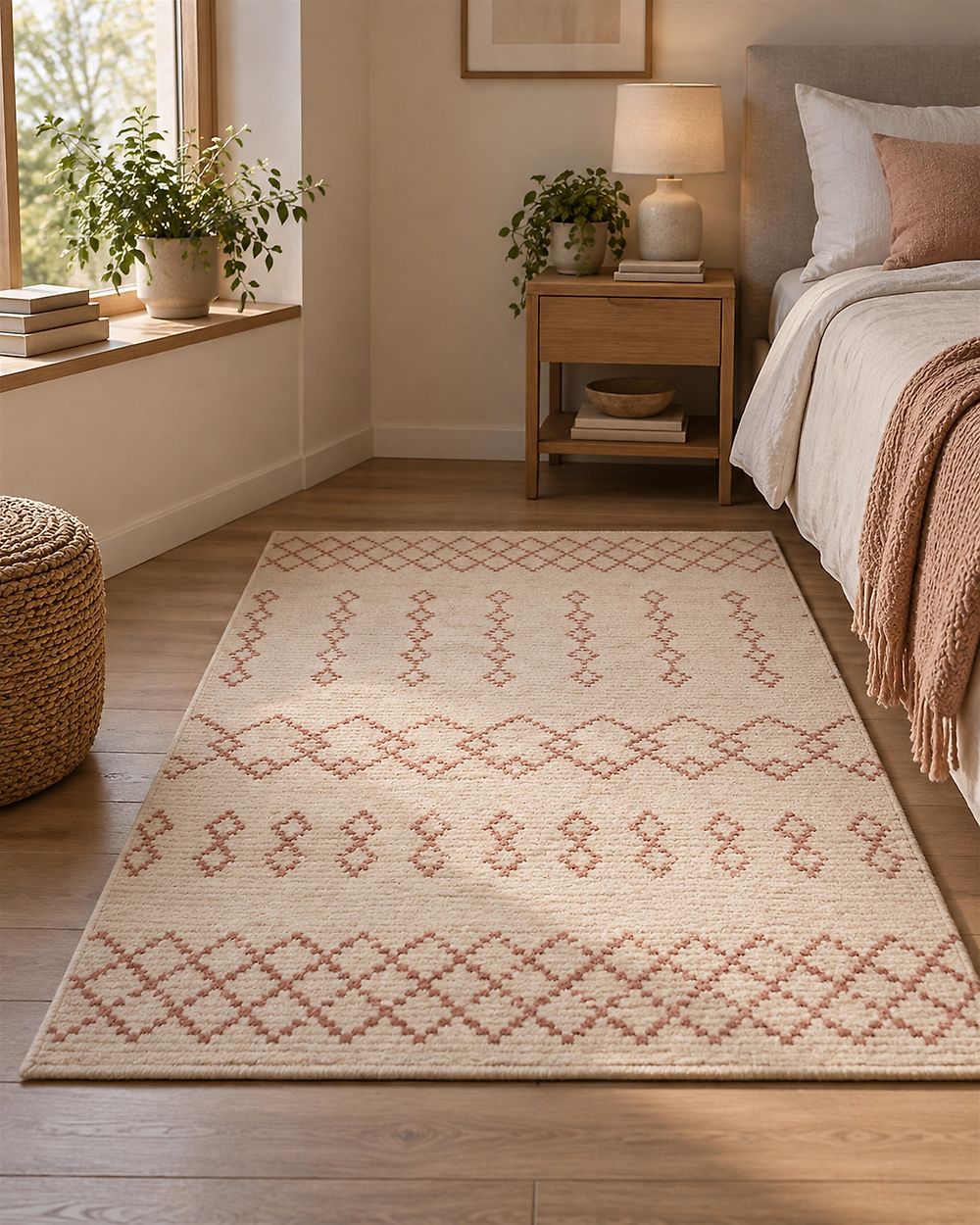 Rug BUXAR Beige 140 x 200 cm Cotton