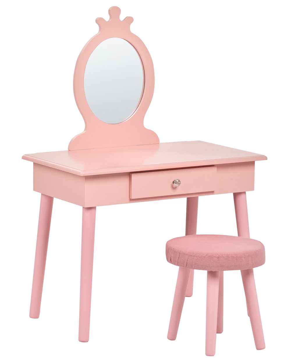 Kinderkaptafel met krukje MARGIE Roze