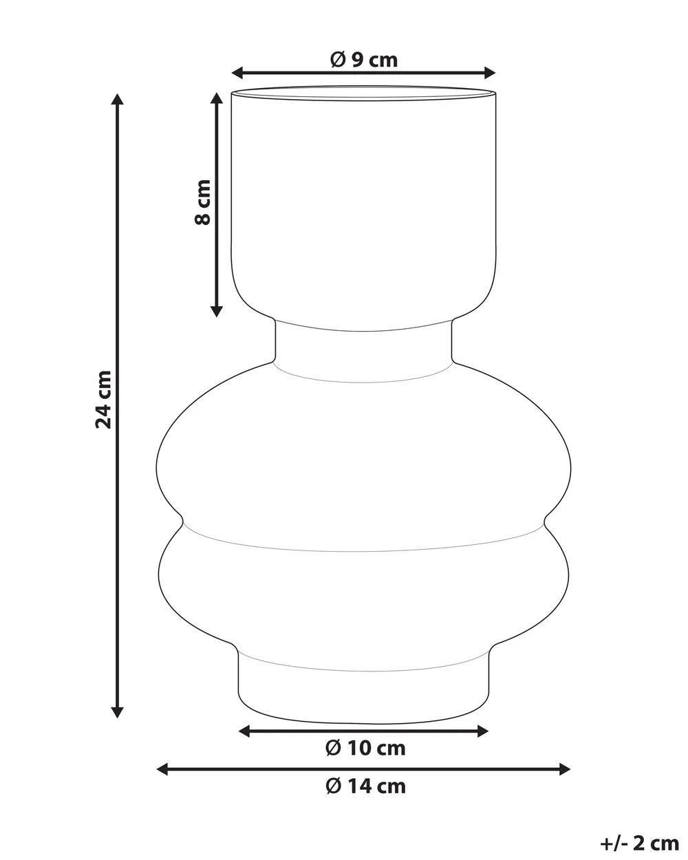 Blumenvase RODIA 24 cm Glas Transparent_838155
