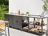 4 Piece Outdoor Kitchen Set with Sink VILAMA Black Metal