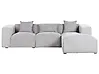 Corner Sofa DOLVA Corduroy Light Grey Left Hand