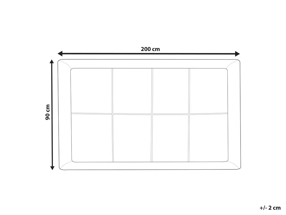 Polyester-Matratzentopper AIZKORRI 90 x 200 cm_700593