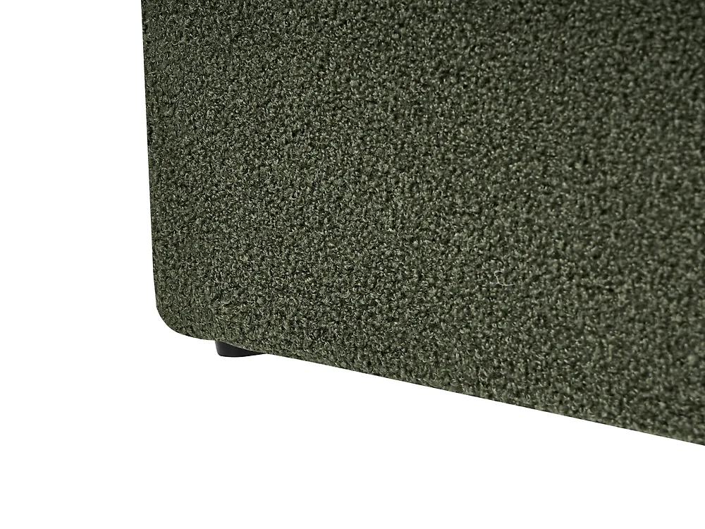 Ottoman Bed without Headboard DINAN Boucle Dark Green 120 x 200 cm (EU Small Double)_1188257