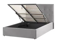 Ottoman Bed LORIENT Velvet Grey 120 x 200 cm (EU Small Double)_1062914