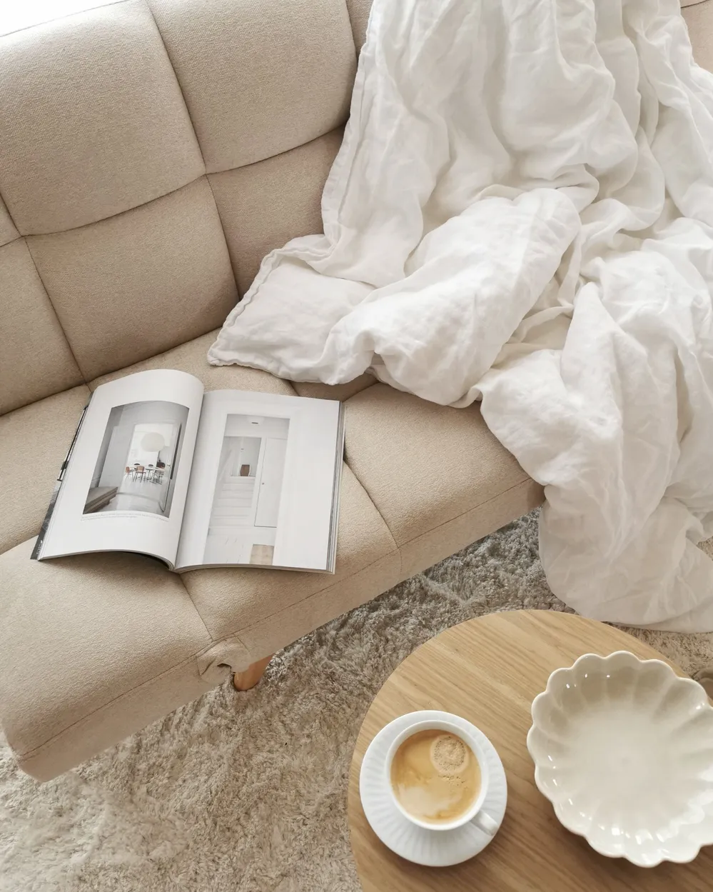 Schlafsofa 2-Sitzer INGARO Stoff Beige_822757