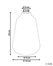 Blumenvase MARONEIA 20 cm Steinzeug Weiß_810747