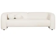 Living Room Set 5 Seater LEIREN Boucle White_920811
