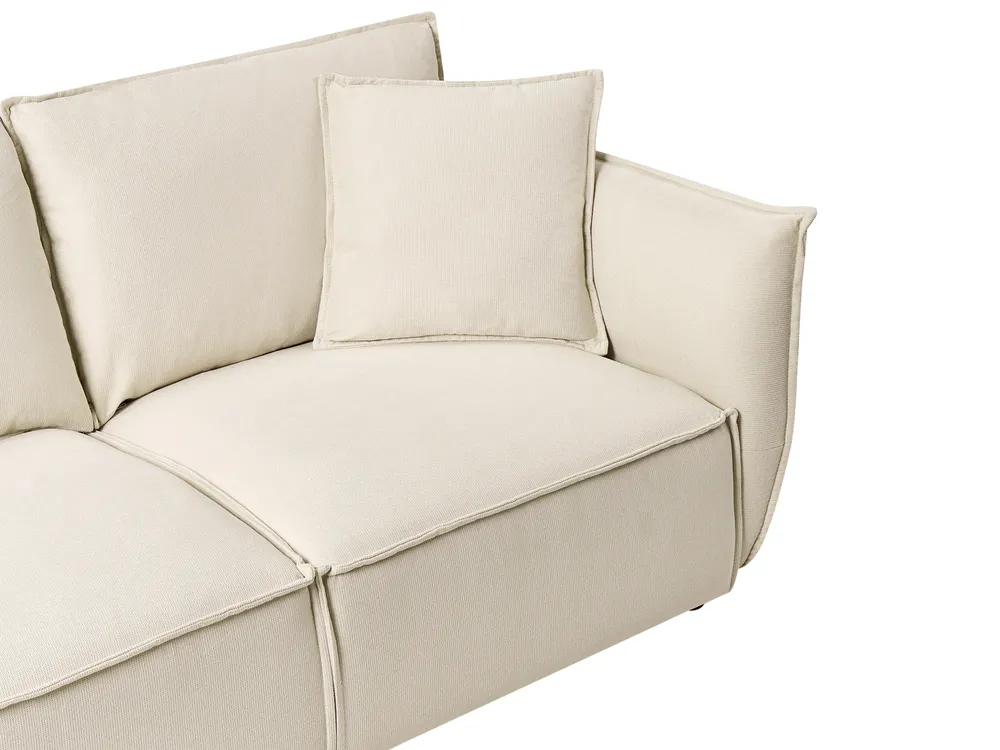 Sofa 3-Sitzer KUNES Stoff Hellbeige_1013078