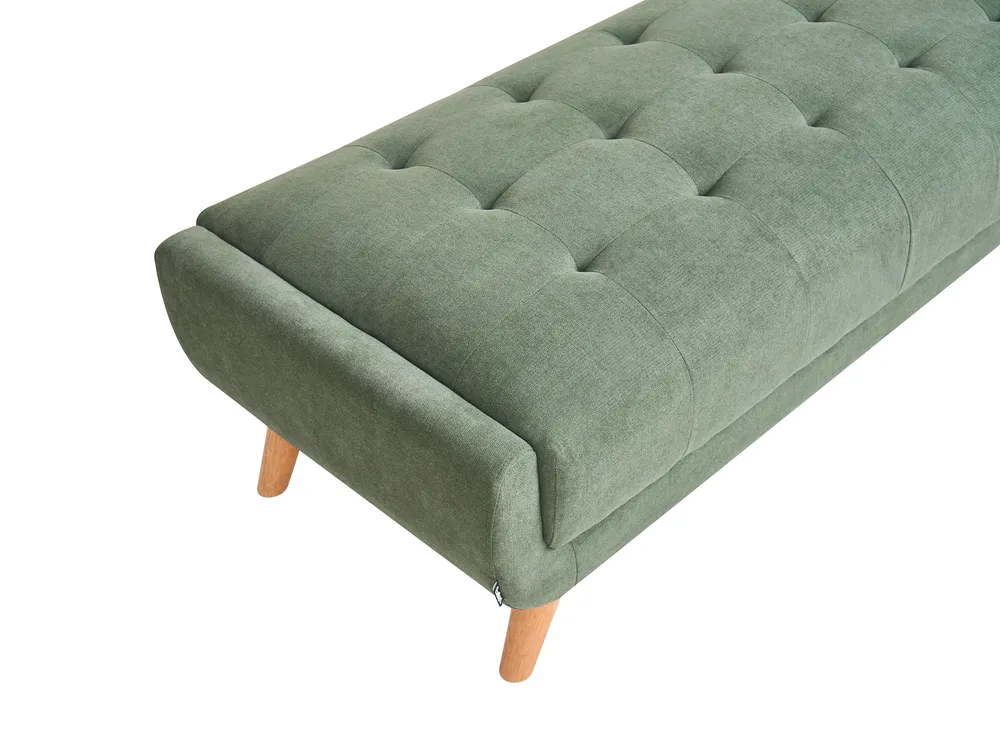 Sofa 2-Sitzer HABO mit Ottomane Stoff Grün_1076894