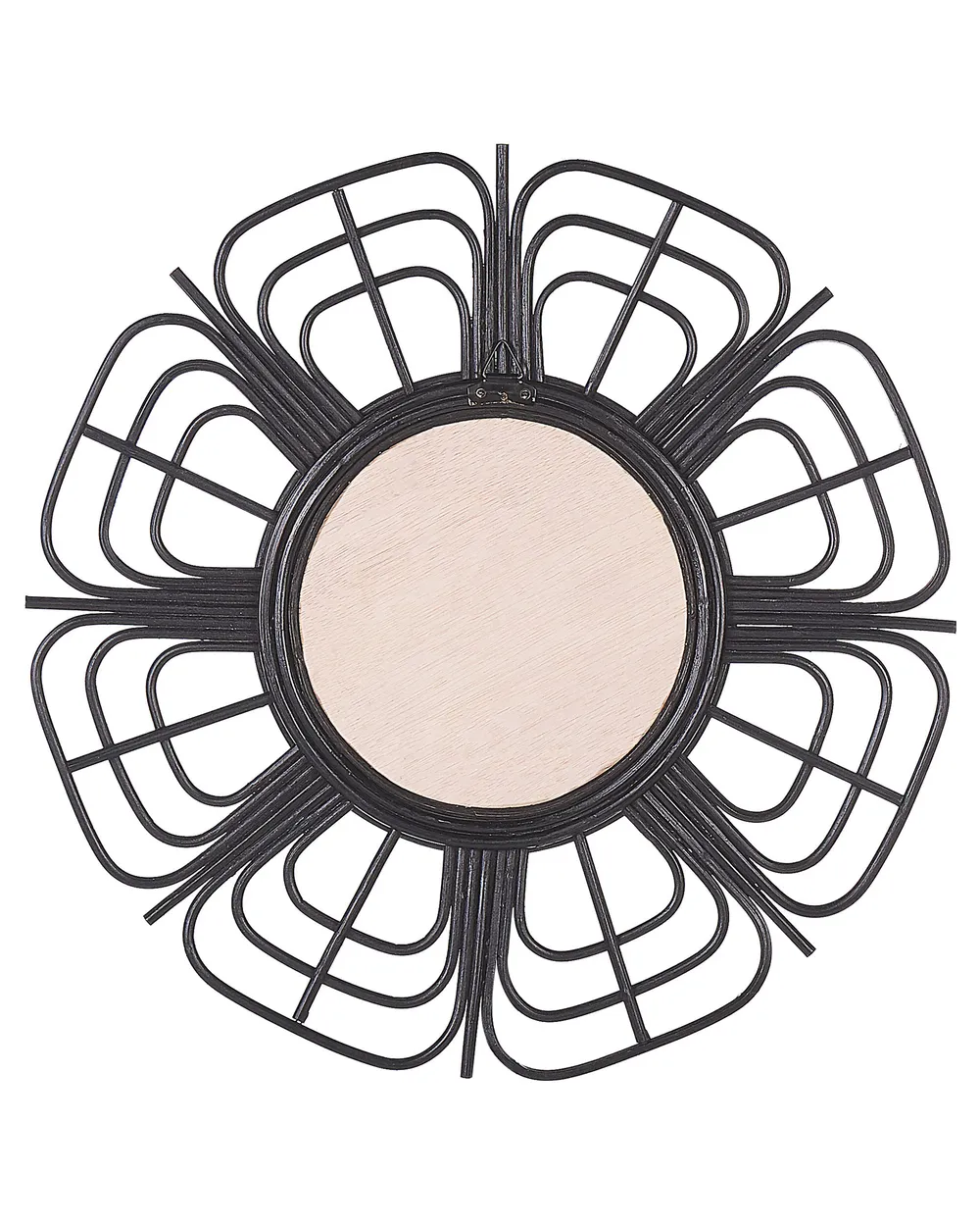 Wandspiegel PASAKU 60 cm 60 cm Rattan Schwarz_822174