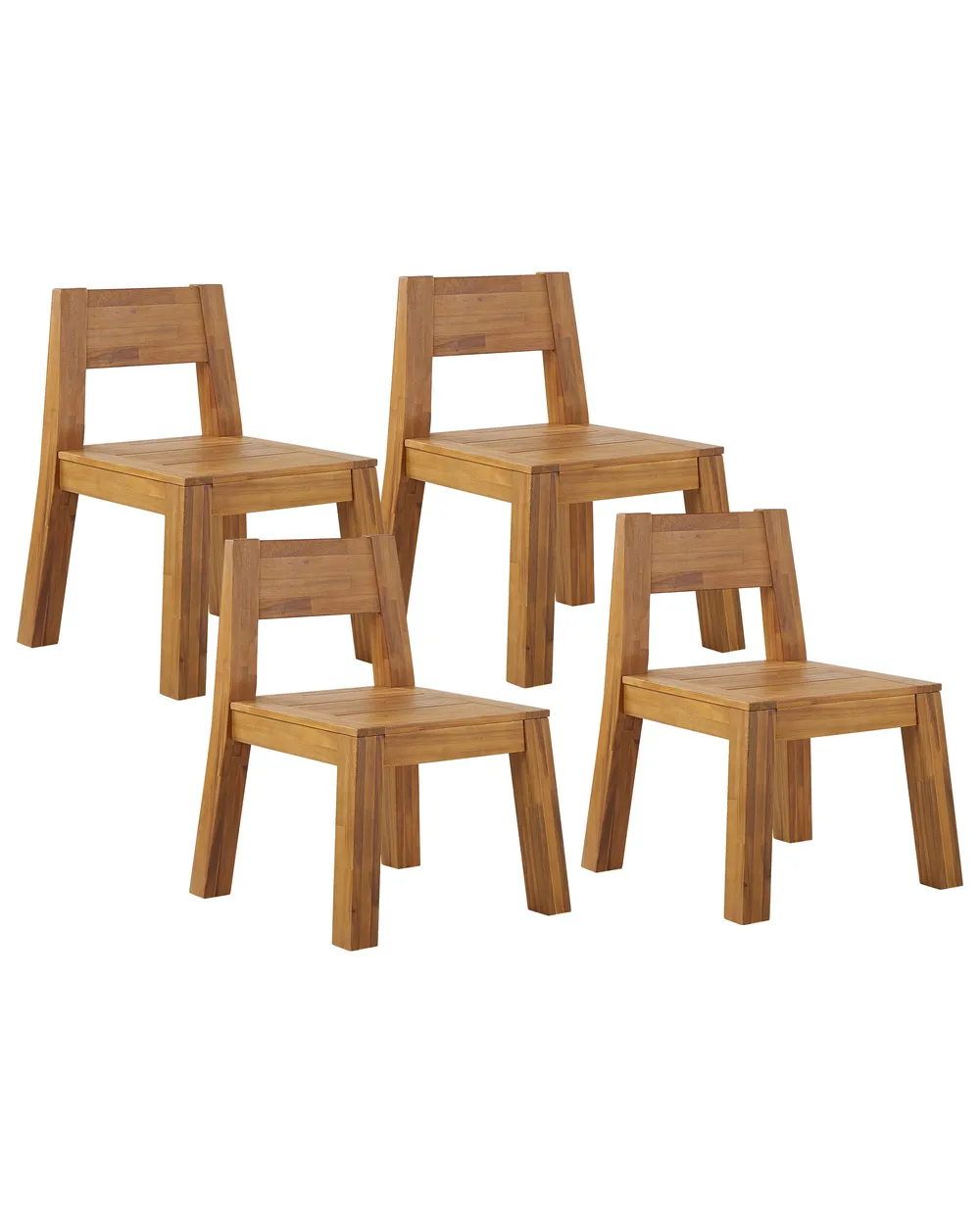 Gartenstuhl 4er Set LIVORNO Akazienholz Braun