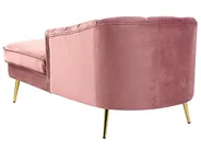 Linksseitige Chaiselongue ALLIER Samtstoff Rosa_795594