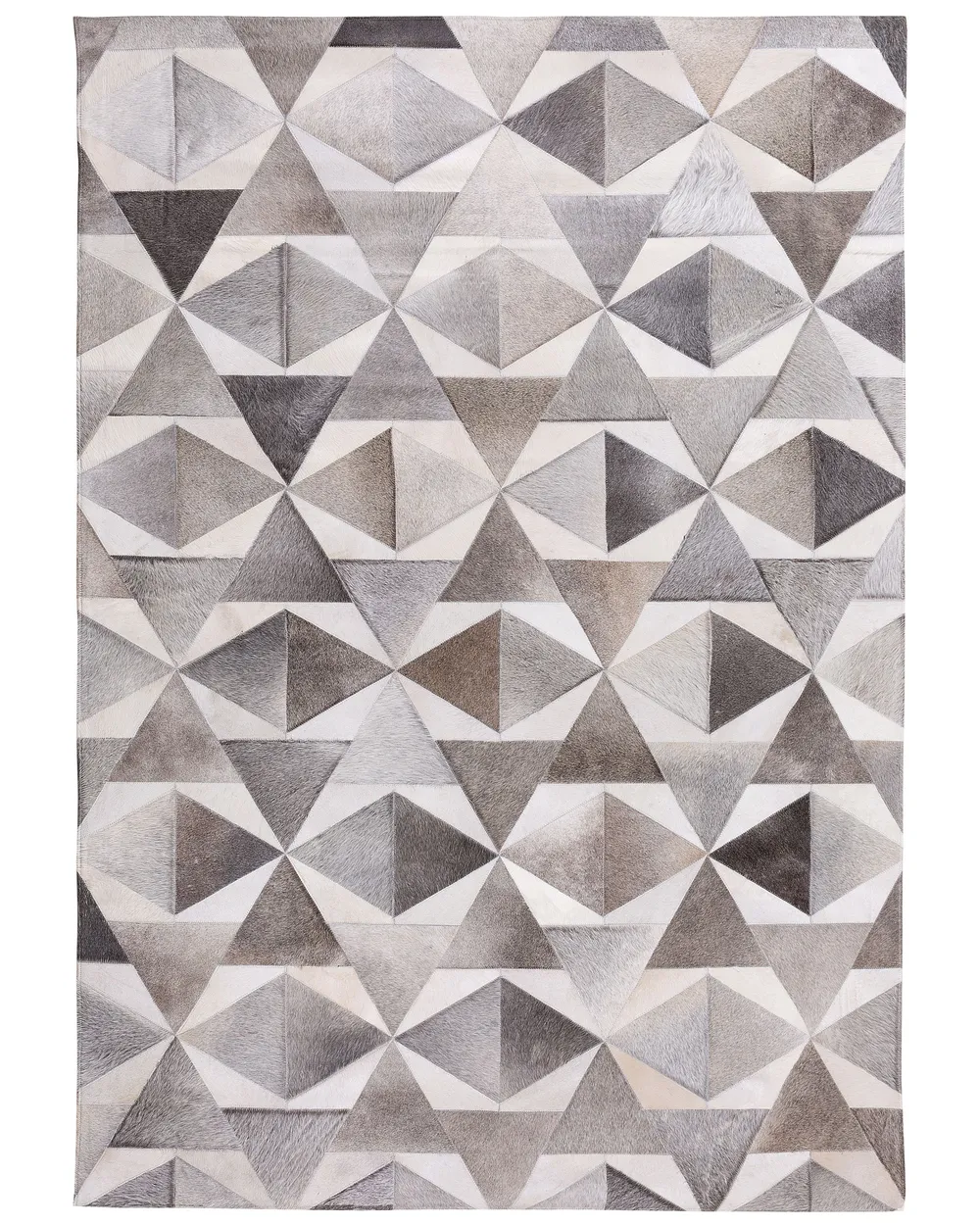 Teppich ALAKA Grau 160 x 230 cm Echtleder