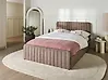 Bett mit Stauraum LUNAN Bouclé Taupe 140 x 200 cm