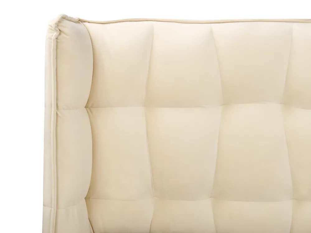 Bett mit Lattenrost Samtstoff SENLIS 180 x 200 cm Beige_919007