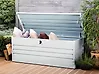 Aufbewahrungsbox CEBROSA 165 cm 70 cm Metall Hellgrau