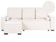 Eckschlafsofa 3-Sitzer EDANE mit Stauraum Bouclé Cremeweiß rechtsseitig_1057032