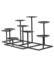 Kerzenständer LAMEGO 23 cm Metall Schwarz_968593
