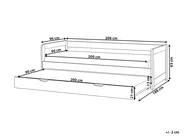 Ausziehbett Kiefernholz GRAVELINES 90 x 200 cm Hellbraun_939574
