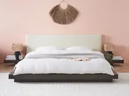 Bett mit LED Kunstleder ZEN 180 x 200 cm Dunkle Esche_938507