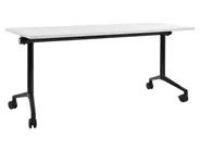 Foldable Office Desk CAVI 160 cm 60 cm with Wheels White_922274