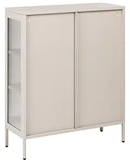 Vitrine mit Glastüren HARLYN  90 cm Metall Beige_1156533