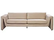 Sofa 3 Seater MAUNU Velvet Dark Beige_1183787