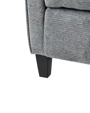 Recliner Chair ROYSTON with Footrest Fabric Grey_884469