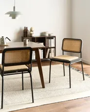 Esszimmerstuhl 2er Set CORVALLIS Polyrattan Schwarz_1058778