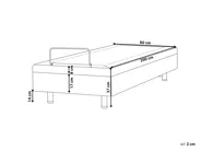 Verstellbares Bett ohne Kopfteil Stoff DUKE II 80 x 200 cm Hellgrau_952131