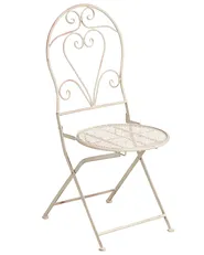 Gartenstuhl 2er Set FOLELLI klappbar Metall Hellbeige_1002026