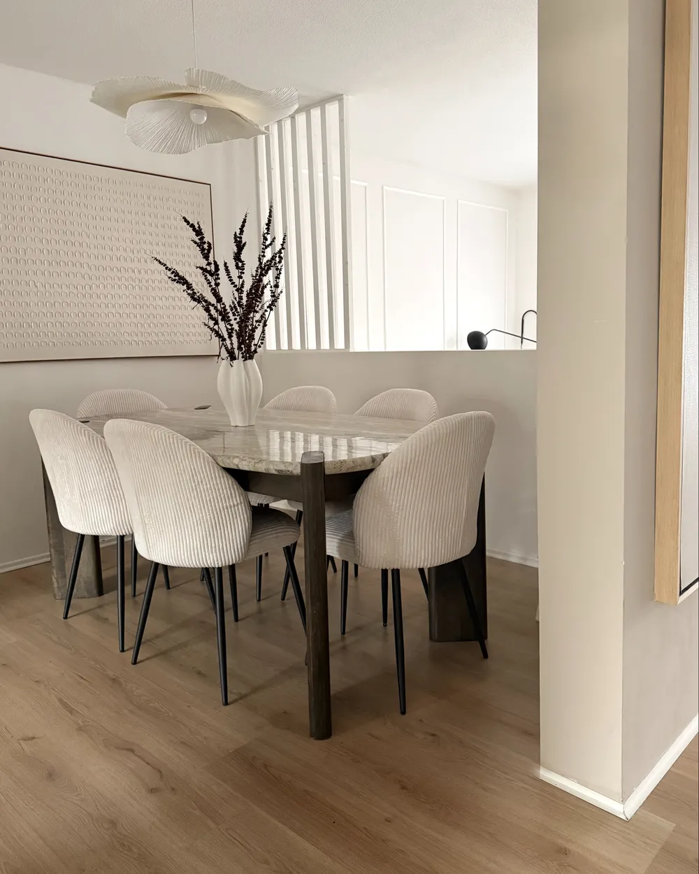 Set of 2 Dining Chairs ELOY Corduroy Off-White_1024112