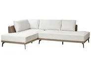 Ecksofa 3-Sitzer MYKEN Stoff Cremeweiß rechtsseitig_939633