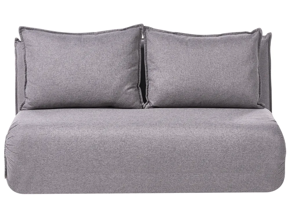Schlafsofa 2-Sitzer ROROS Kunstleinen Dunkelgrau