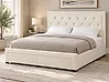 Bett mit Schubladen LIEVIN Samtstoff Hellbeige 180 x 200 cm
