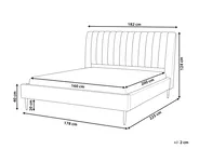 Bett mit Lattenrost Samtstoff MARVILLE 160 x 200 cm Sandbeige_836065